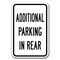 Signmission Additional Parking In Rear 12inx18in Heavy Gauge Aluminums, A-1218 Parking Lots - Add Pk Rear A-1218 Parking Lot Signs - Add Pk Rear - alternate 1
